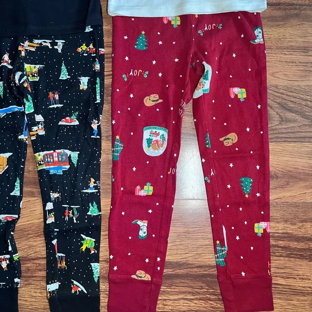 Old Navy Unisex Christmas Pajama Set Bundle Youth Size 6